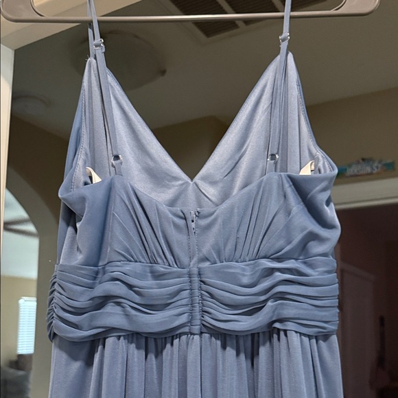 David's Bridal Dusty Blue Maxi Dress - Picture 5 of 9